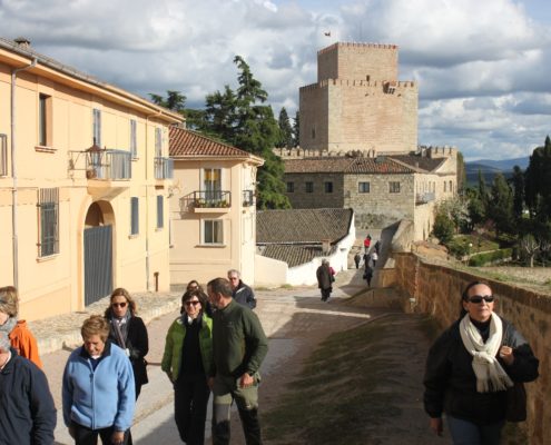 0035_Recorrido_por_la_muralla_al_fondo_la_torre_del_Castillo_de_Trastámara