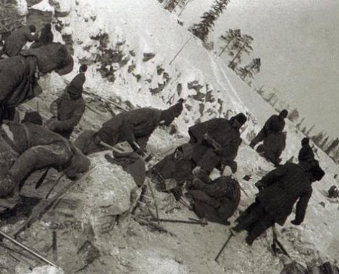 construcción en la epoca de Stalin foto de Aleksandr Mijáilovich Ródchenko