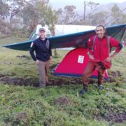 Alberto y su compañero de carpa Miguel Ángel
