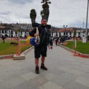 Alberto Gómez Borrero antes de partir. Machaypampa