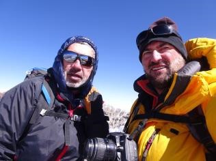 Juan y Omar en la cumbre del Parinacota